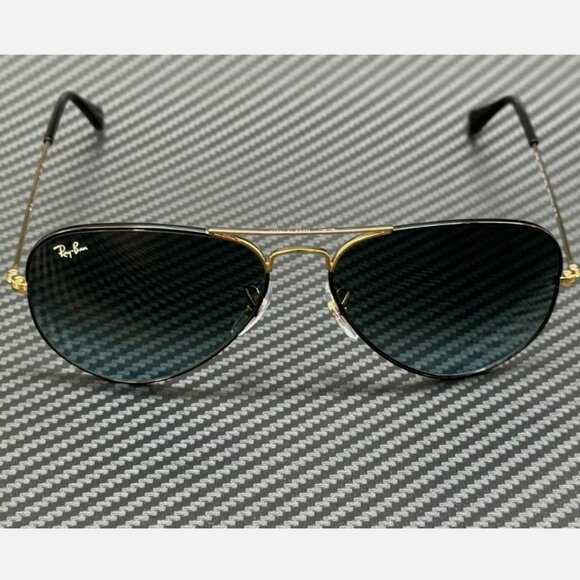 RAY BAN Black Gradient Unisex Aviator 62 mm Sunglasses - Picture 2 of 5